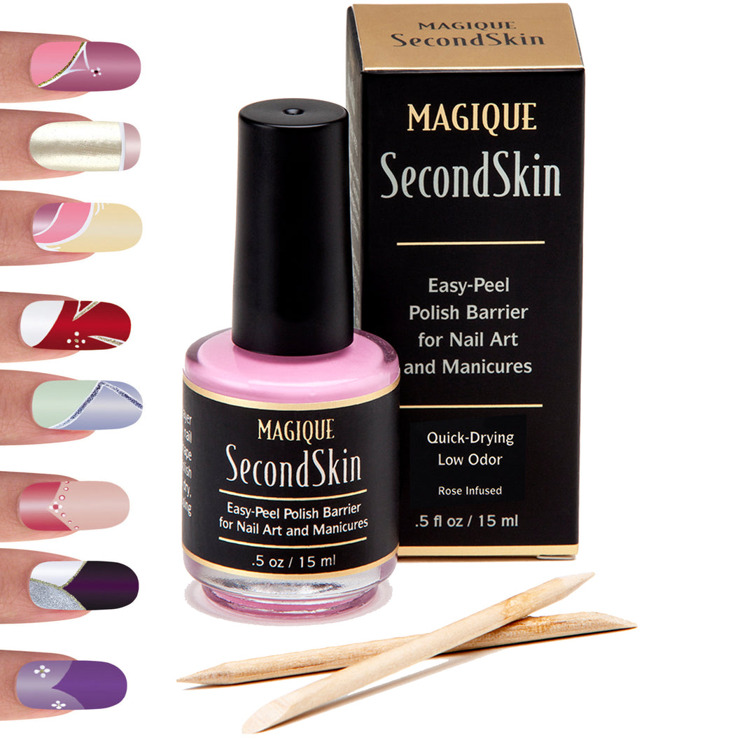 Magique SecondSkin - Rose Scented, Edge Perfection, Nail Peel